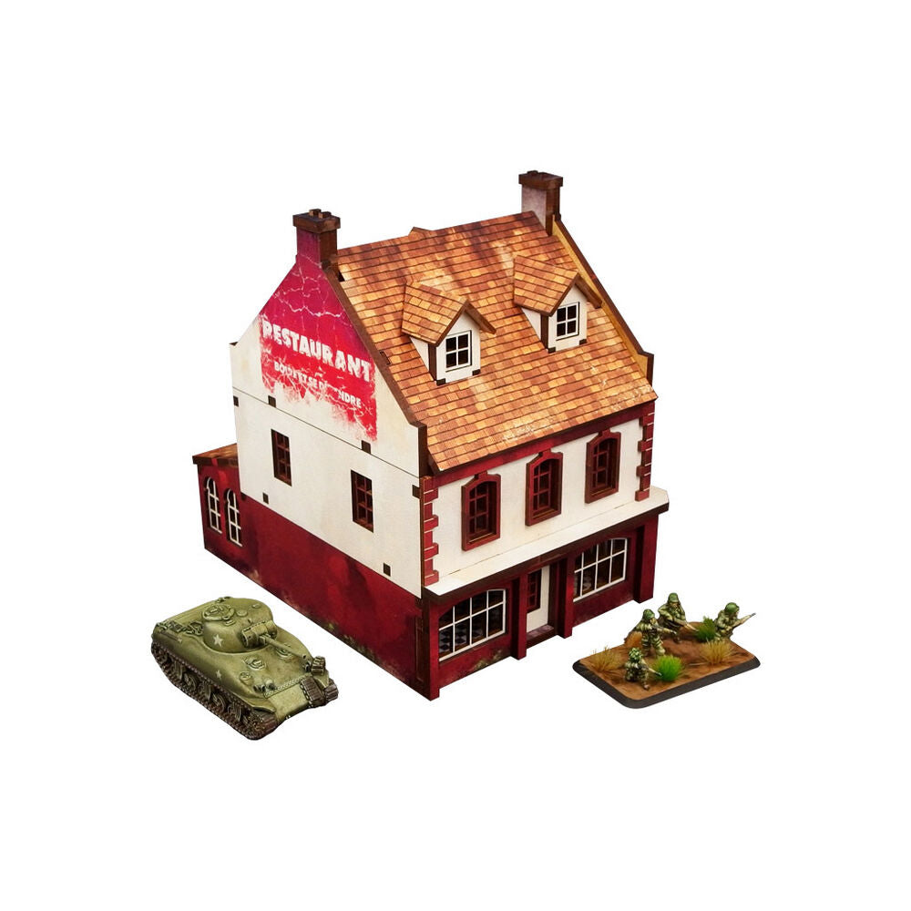 Micro Art Studio - WW2 Normandy Restaurant PREPAINTED [15mm/1:100]
