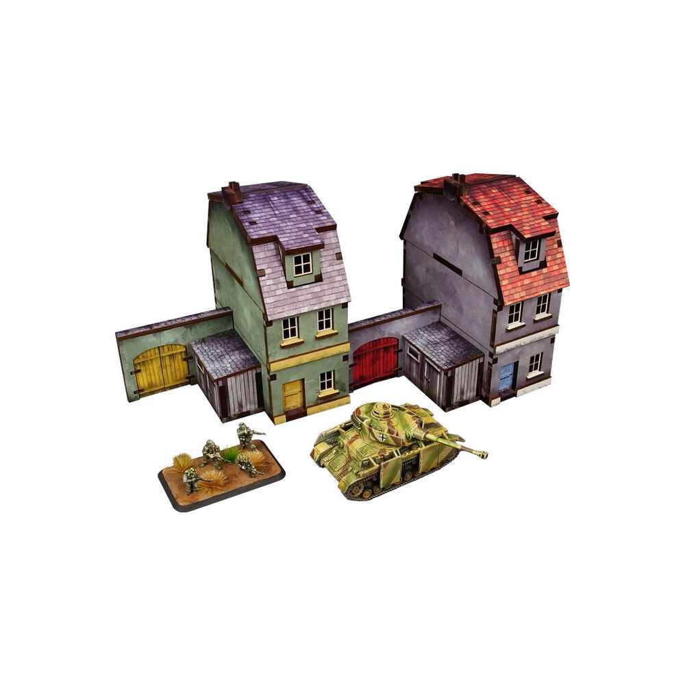 Micro Art Studio - WW2 Normandy Townhouse 1 PREPAINTED [15mm/1:100]