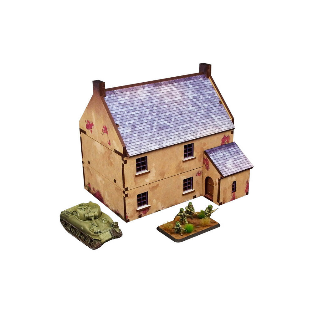 Micro Art Studio - WW2 Normandy Townhouse 2 PREPAINTED [15mm/1:100]