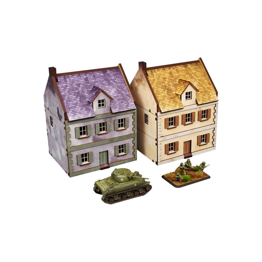Micro Art Studio - WW2 Normandy Townhouse 3 PREPAINTED [15mm/1:100]