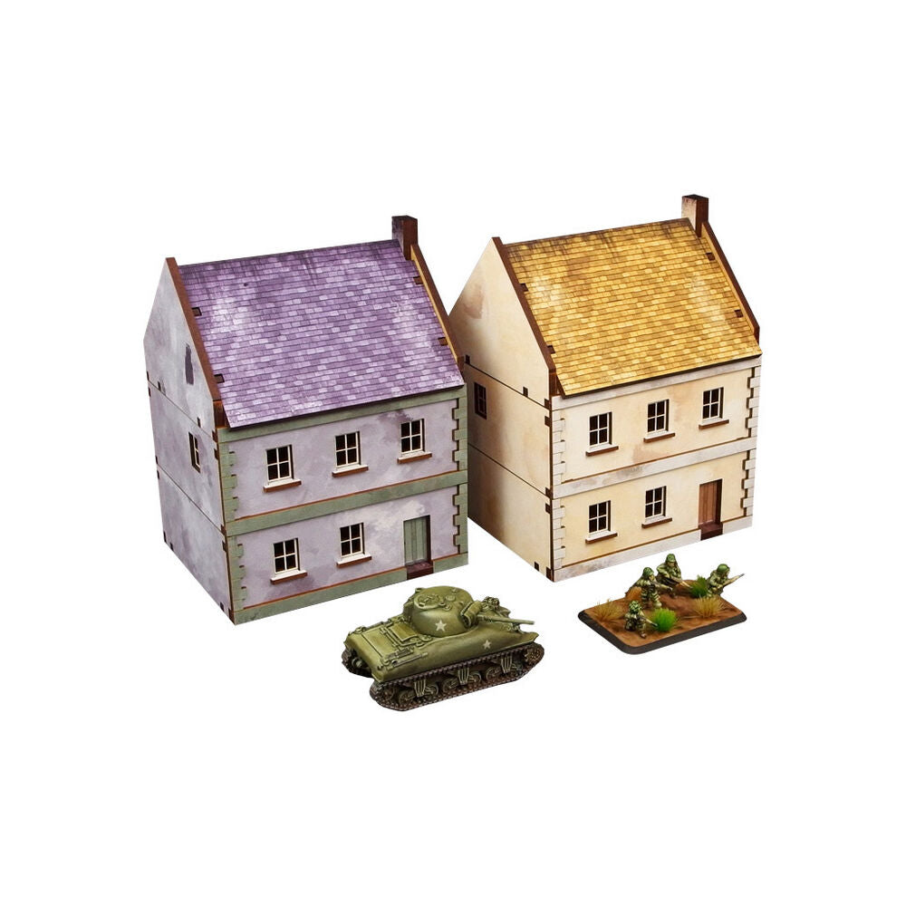 Micro Art Studio - WW2 Normandy Townhouse 3 PREPAINTED [15mm/1:100]