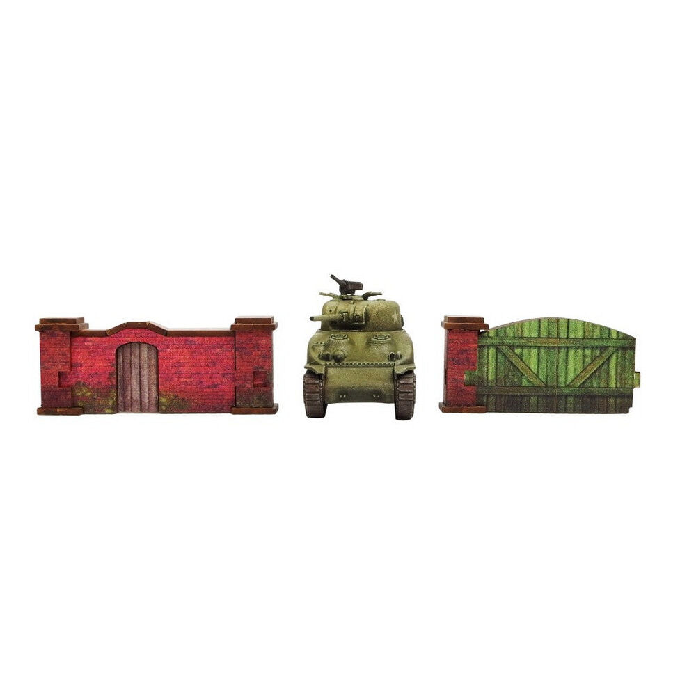 Micro Art Studio - WW2 Normandy Brick Wall PREPAINTED [15mm/1:100]