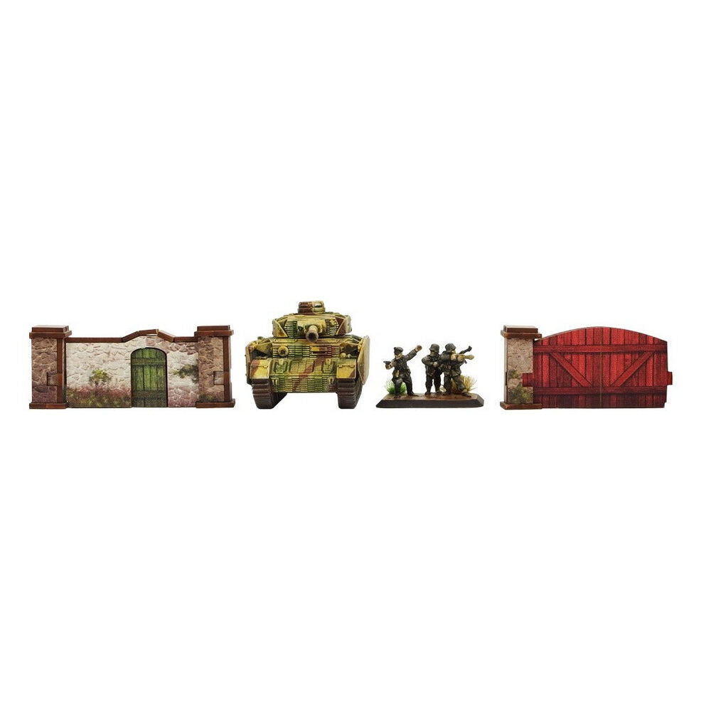 Micro Art Studio - WW2 Normandy Stone Wall PREPAINTED [15mm/1:100]