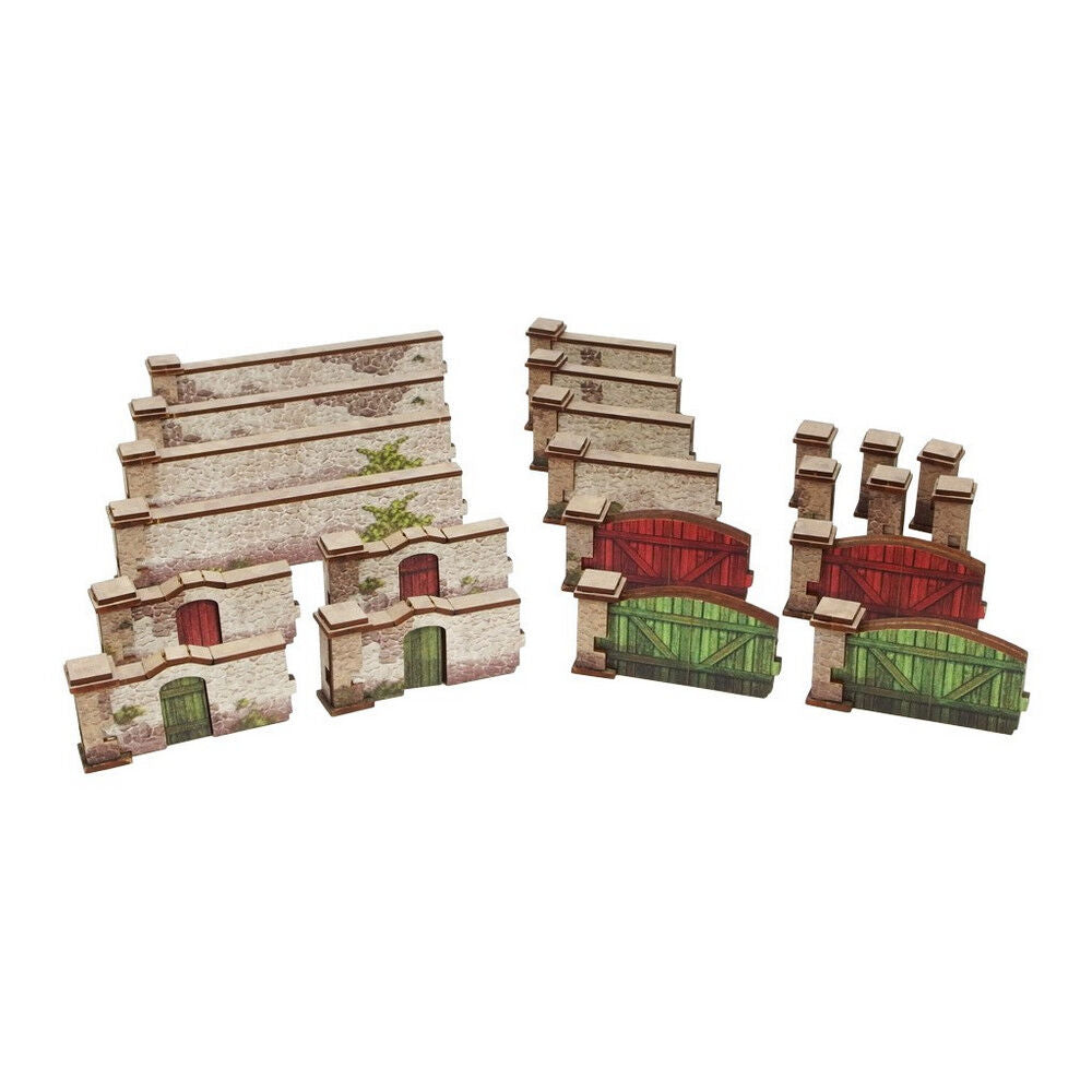 Micro Art Studio - WW2 Normandy Stone Wall PREPAINTED [15mm/1:100]