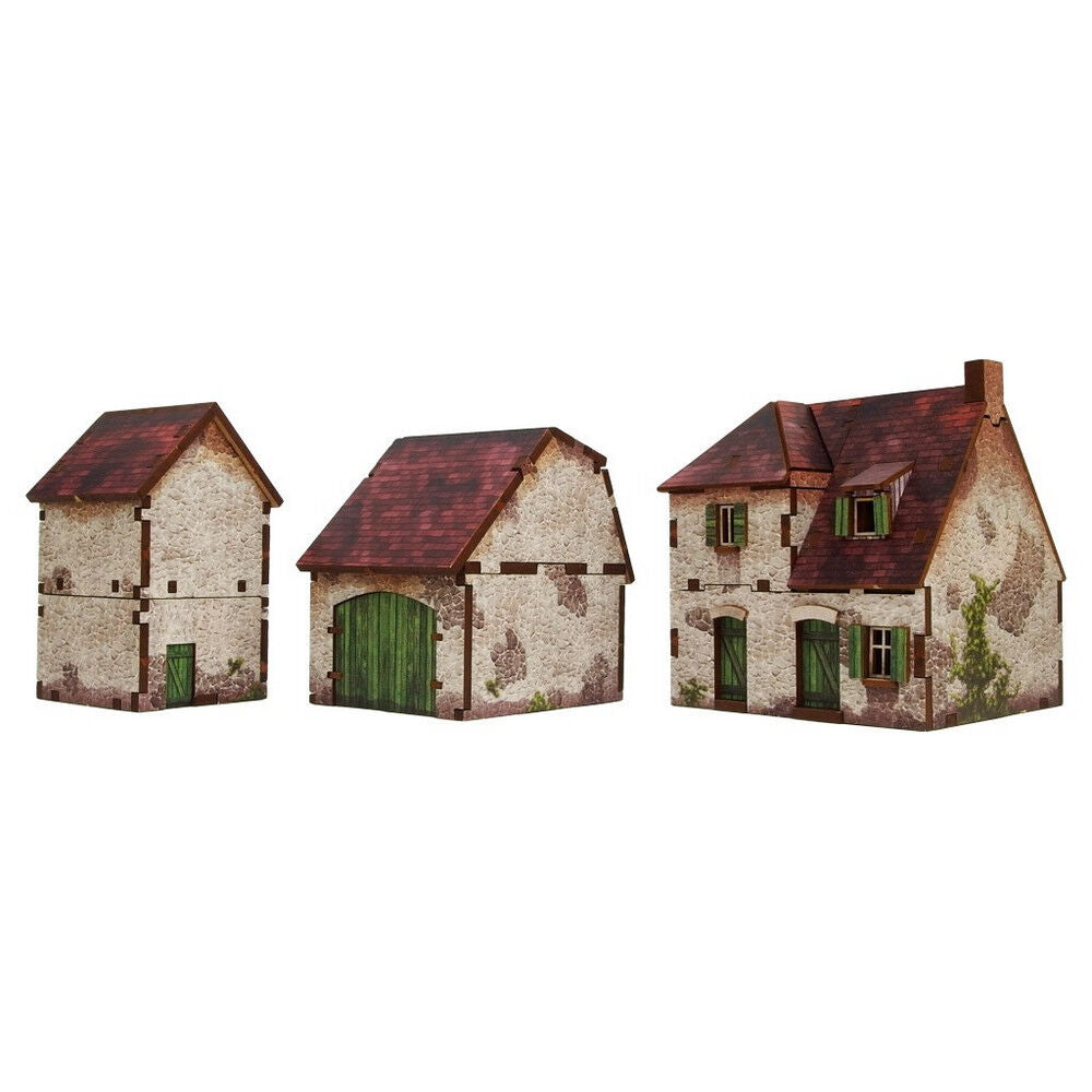 Micro Art Studio - WW2 Normandy Farmhouse w. Outbuildings PREPAINTED [15mm/1:100]