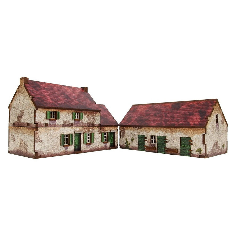 Micro Art Studio - WW2 Normandy Homestead w. Stable PREPAINTED [15mm/1:100]