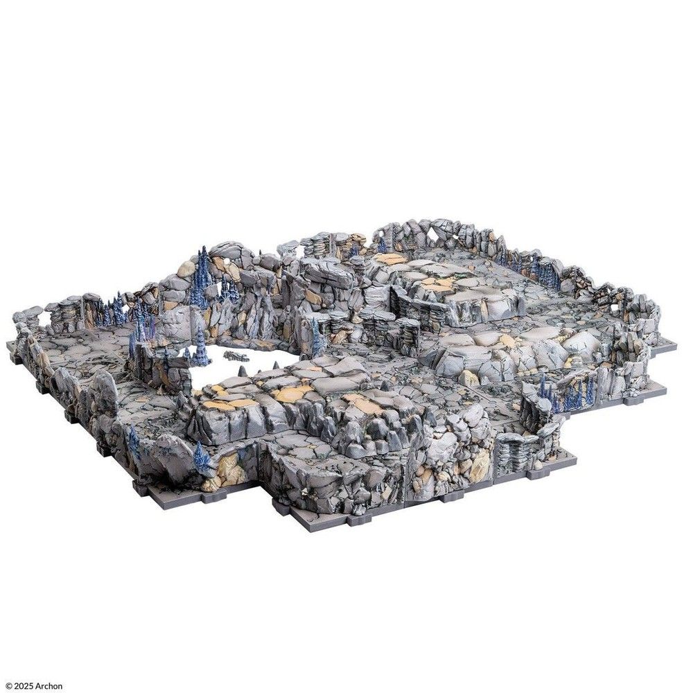 Dungeons & Lasers: PrismaCast Pre-Painted Terrain - Rocky Caves: Pre-Painted