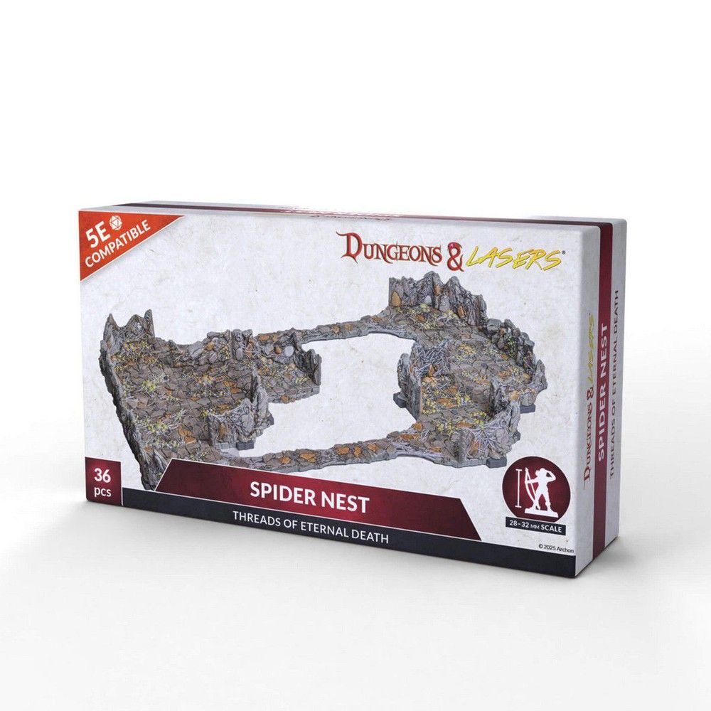 Dungeons & Lasers: Half-Height Walls - Spider Nest: Unpainted