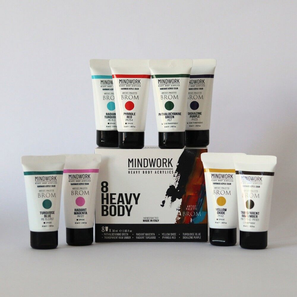Mindwork: Heavy Body Acrylics - Brom Signature Palette (8 colors)