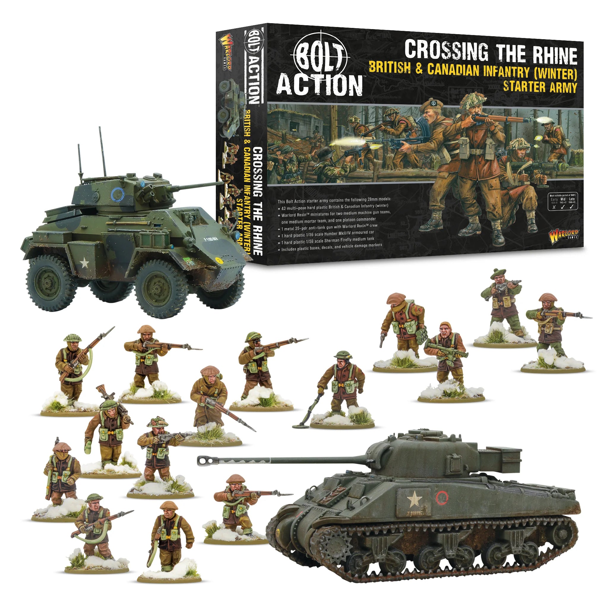 Bolt Action: Starter Army - Crossing The Rhine British & Canadian Infantry (Winter)