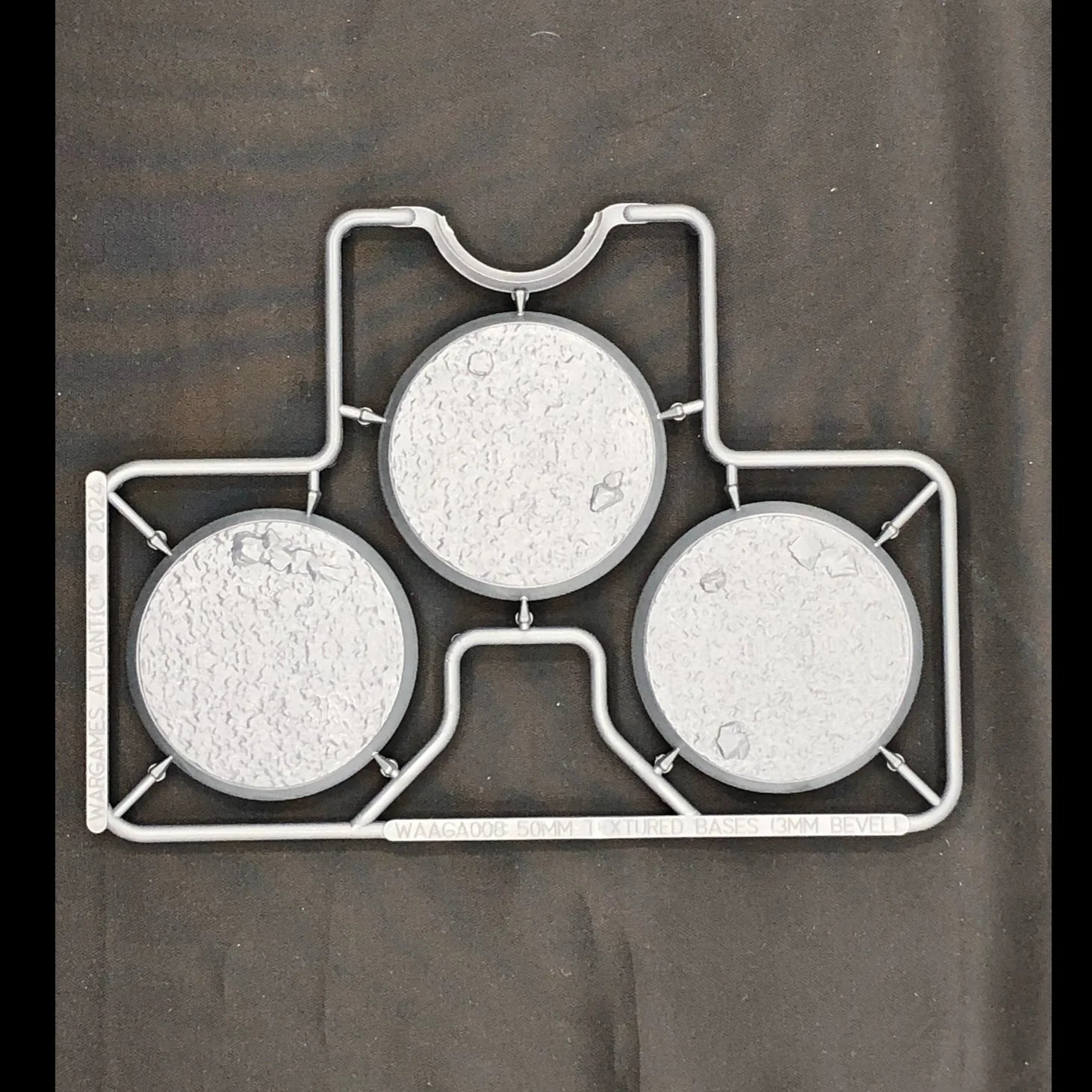 Wargames Atlantic: General Accoutrements - 50mm Textured Bases (3mm Bevel)