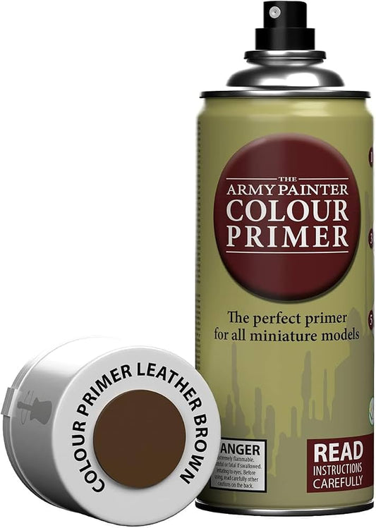 Army Painter Aerosol Spray Primer - Leather Brown 400ml