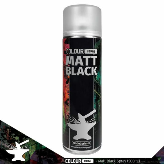 Colour Forge - Aerosol Spray Primer - Matt Black 500ml - Warhaus