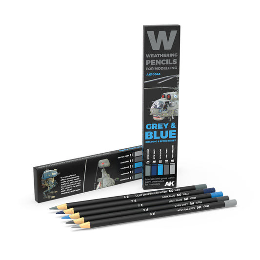 AK Interactive: Weathering Pencil Grey & Blue Camouflages Set