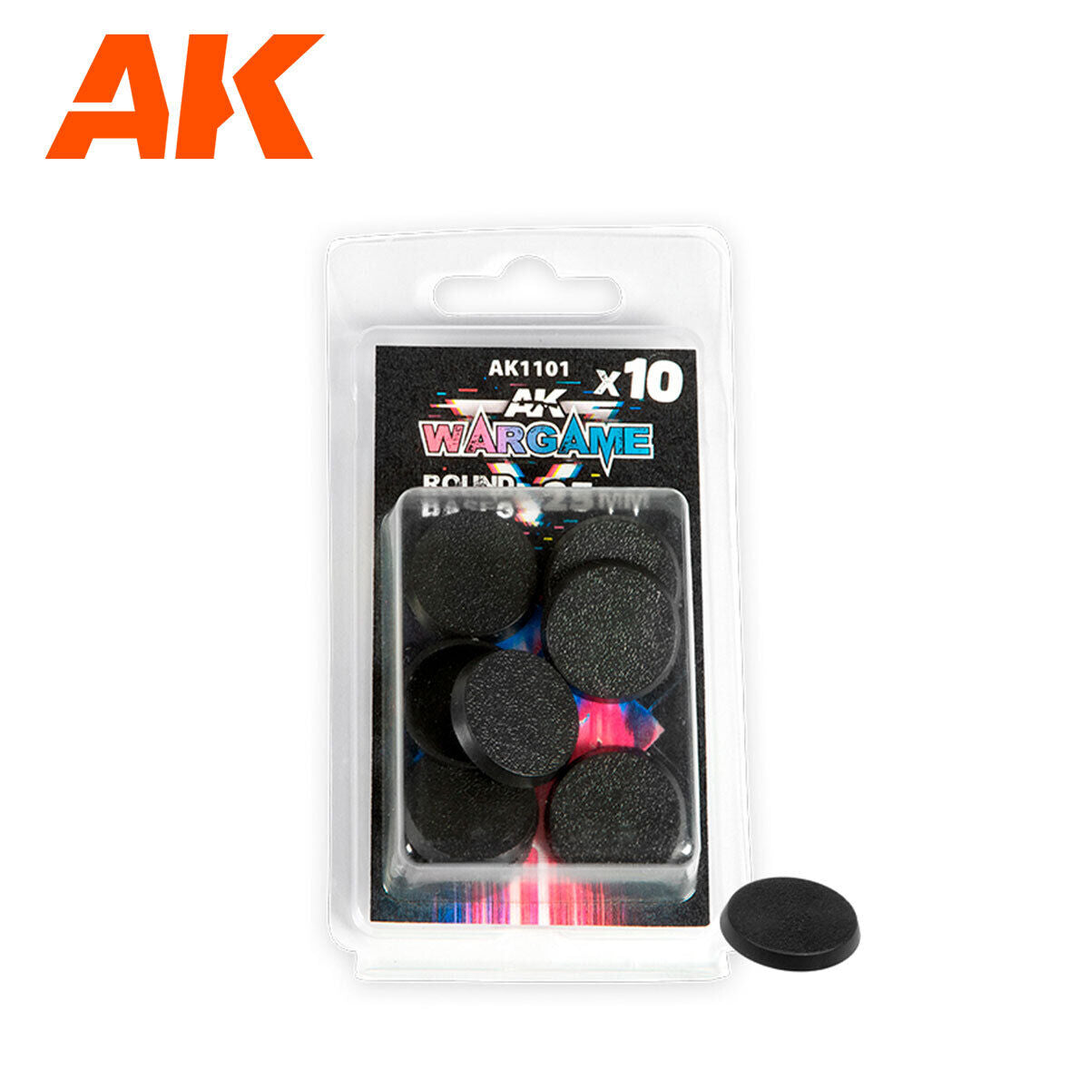 AK Interactive Plastic Wargame Bases: Round 25mm