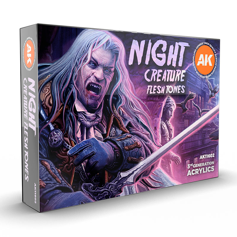 AK Interactive: 3rd Gen paint set - Night Creatures Flesh Tone Set