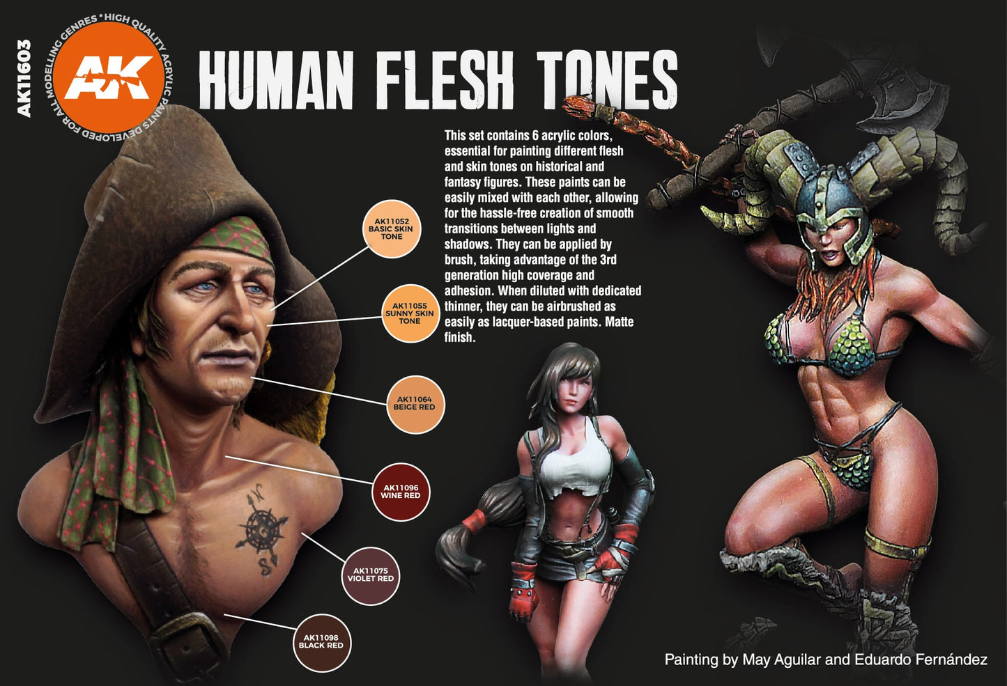AK Interactive: 3rd Gen paint set - Human Flesh Tones Set