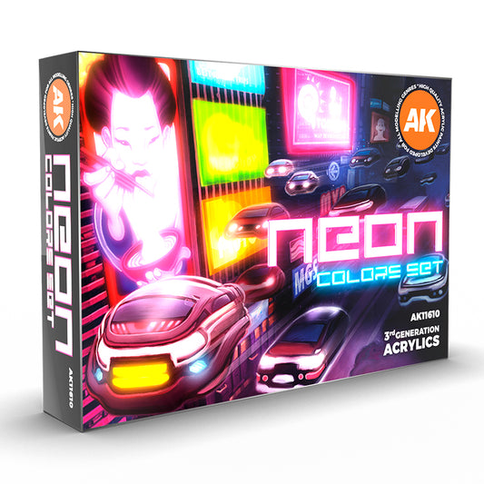 AK Interactive: 3rd Gen paint set - Neon Colors Set