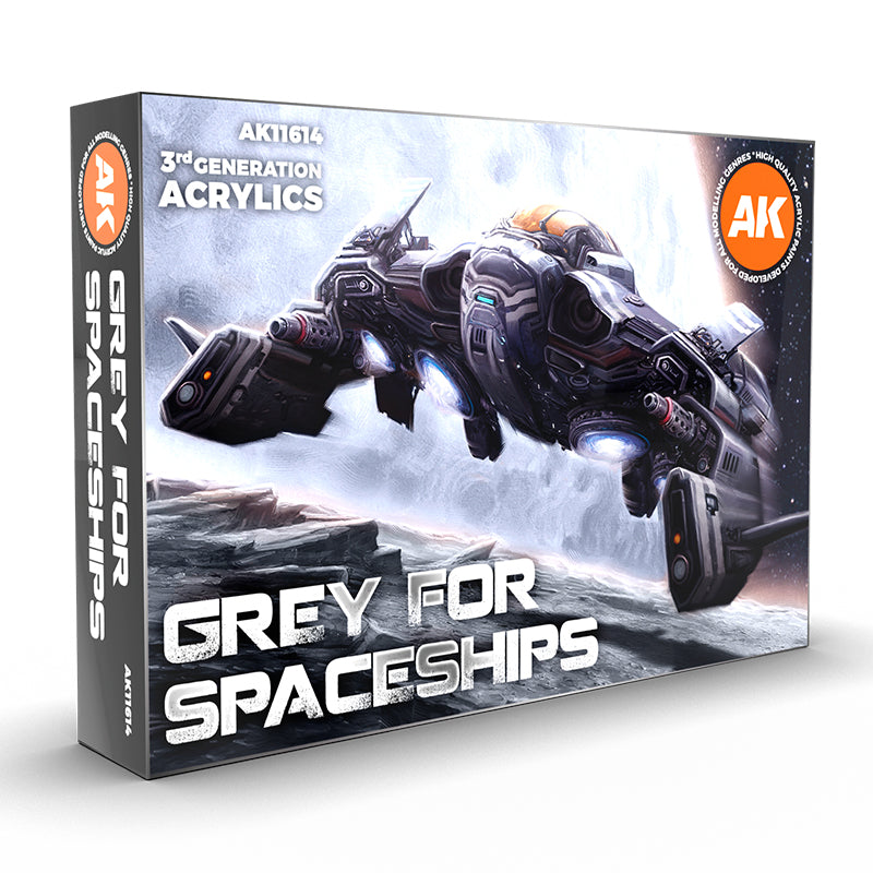 AK Interactive: 3rd Gen paint set - Grey For Spaceships Set