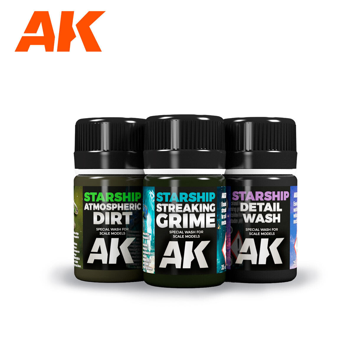 AK Interactive Weathering: Sci Fi Enamel Paint Set