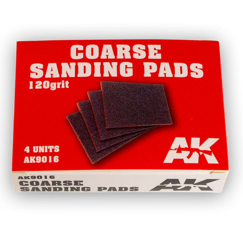 AK Interactive: Coarse Sanding Pads 120 grit. 4 units