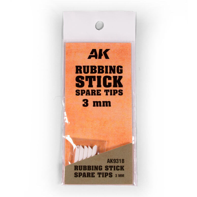 AK Interactive: Rubbing Stick Spare Tips 3mm