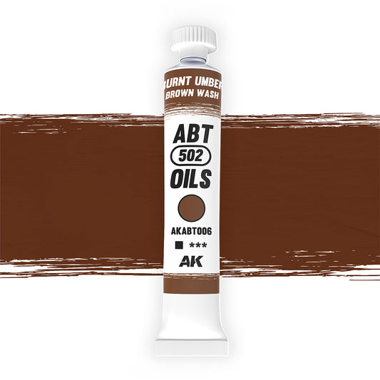AK Interactive: Oils - Burnt Umber / Brown Wash 20ml