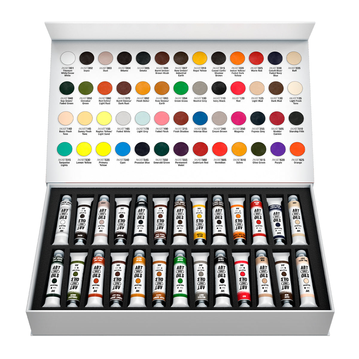 AK Interactive: ABT502 Oil Paints - Full Color Range