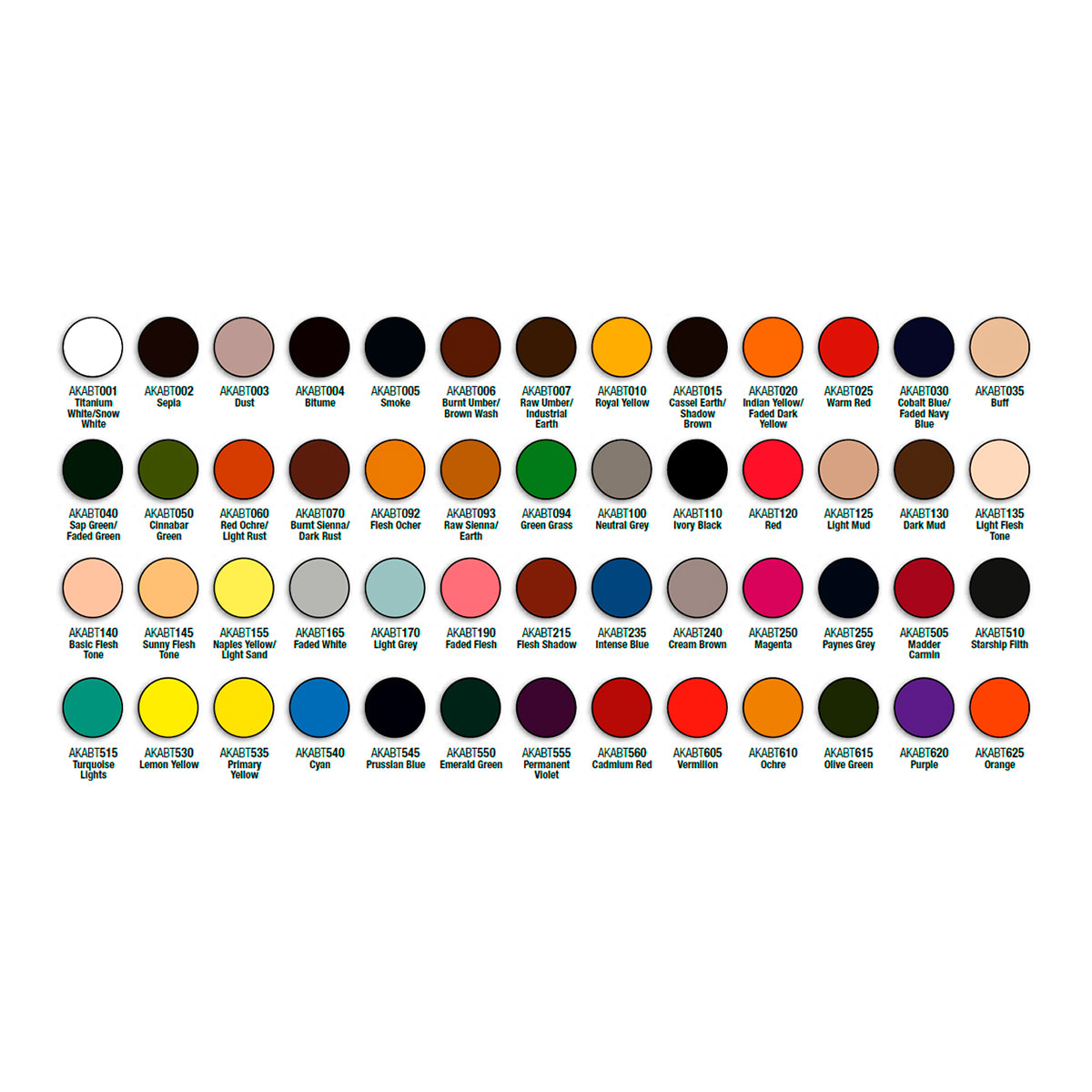 AK Interactive: ABT502 Oil Paints - Full Color Range