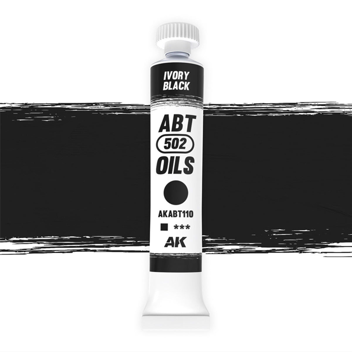 AK Interactive: Oils - Ivory Black 20ml