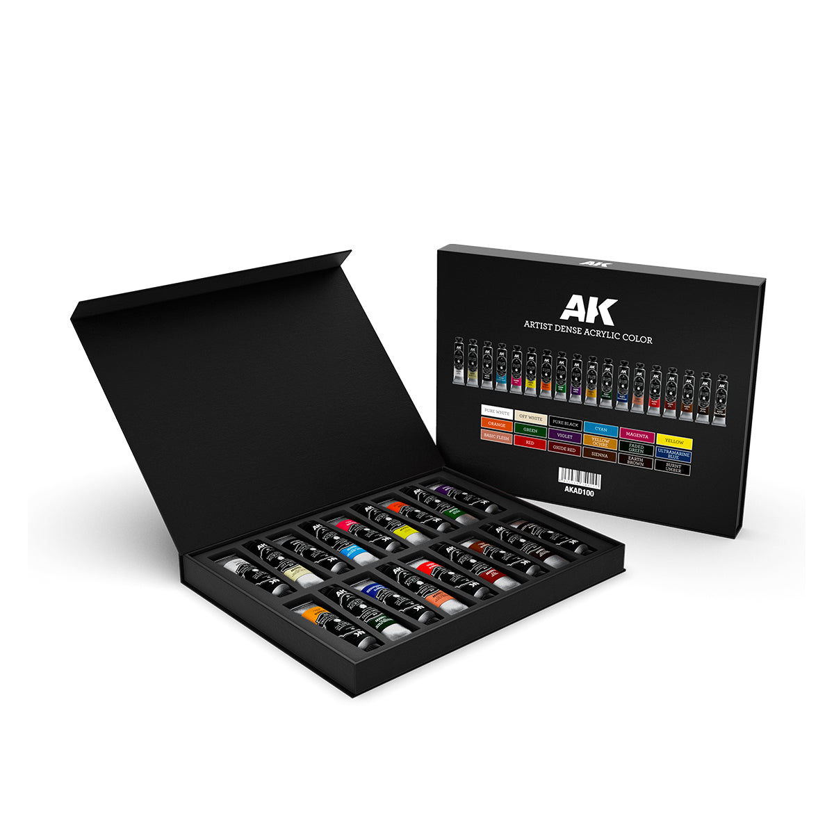AK Interactive: Artist Dense Acrylic Colour - Deluxe Edition Box Full Range