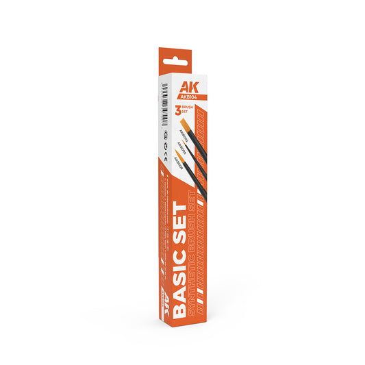 AK Interactive: Basic Brushes Set (3 brushes)