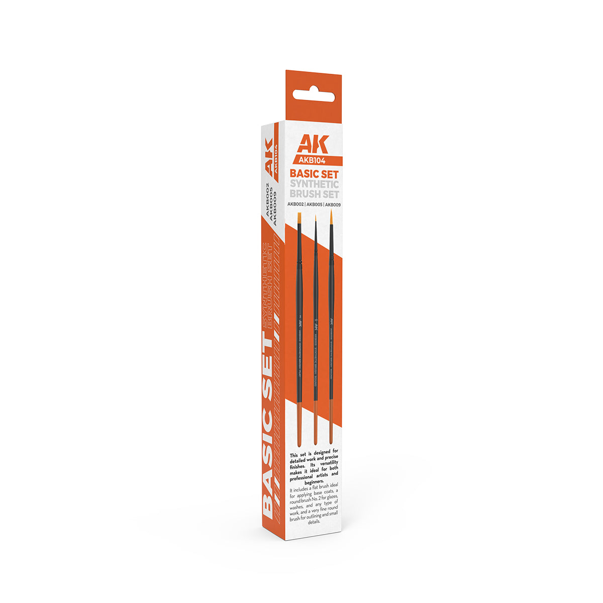AK Interactive: Basic Brushes Set (3 brushes)