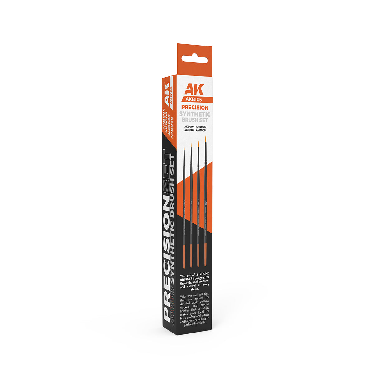 AK Interactive: Precision Brushes Set (4 brushes)