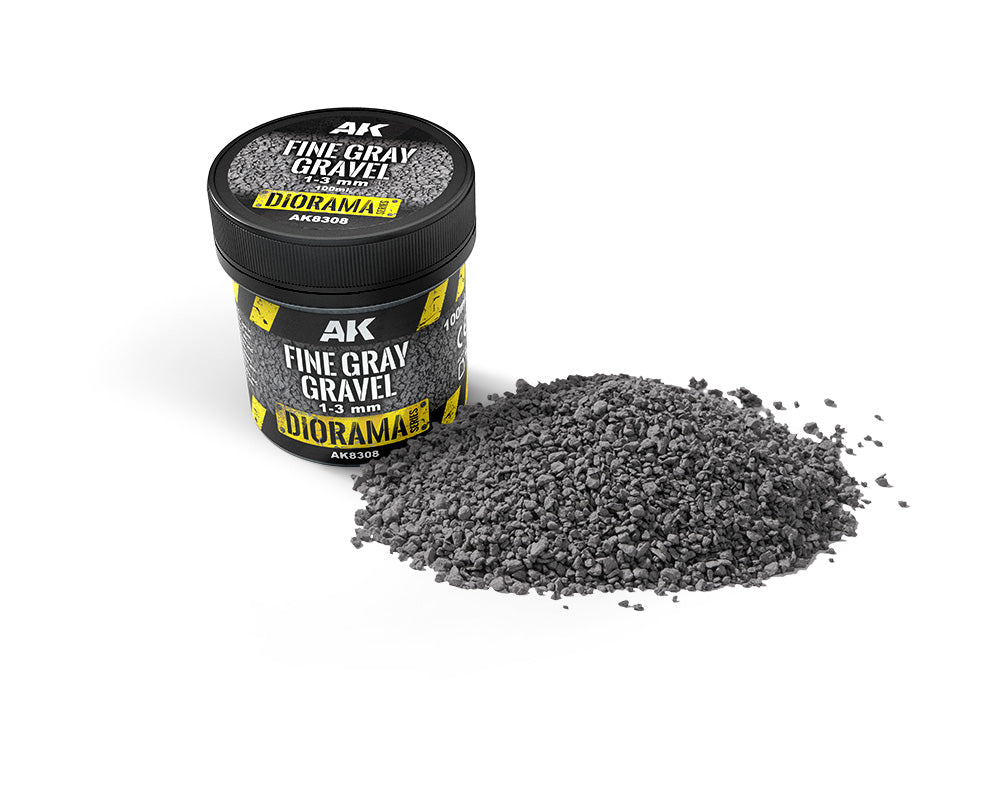 AK Interactive: Fine Gray Gravel 1-3 Mm 100Ml