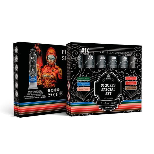 AK-Interactive: Artist Dense Acrylic Colour: Figures Special Set (6 Tubes 20 Ml)