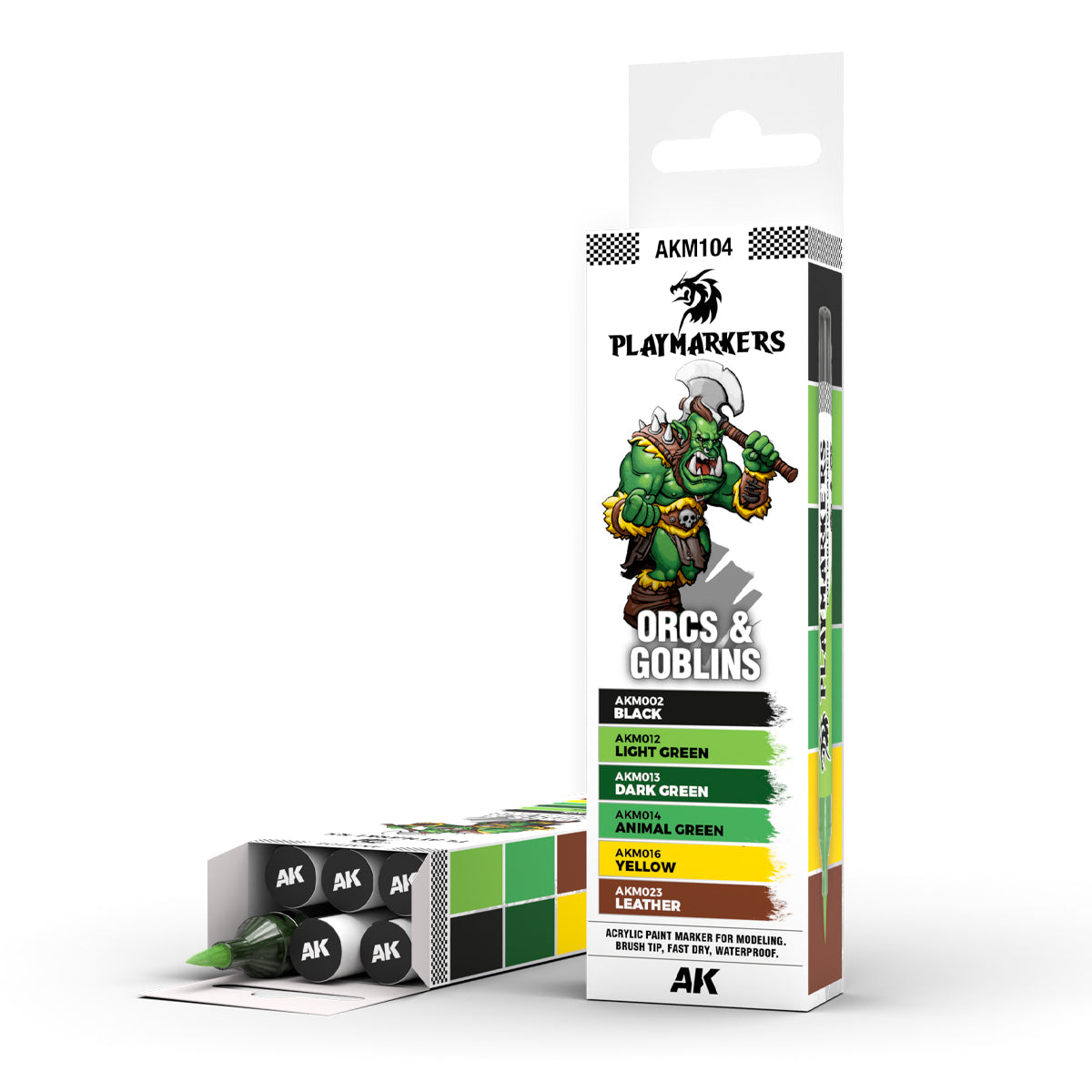AK Interactive: Playmarkers Set - Orcs & Goblins (6 Markers)
