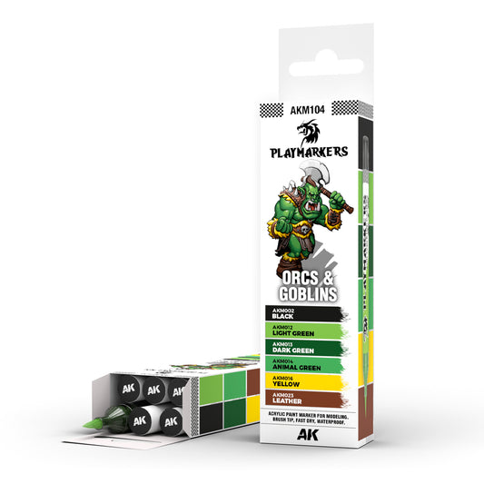 AK Interactive: Playmarkers Set - Orcs & Goblins (6 Markers)