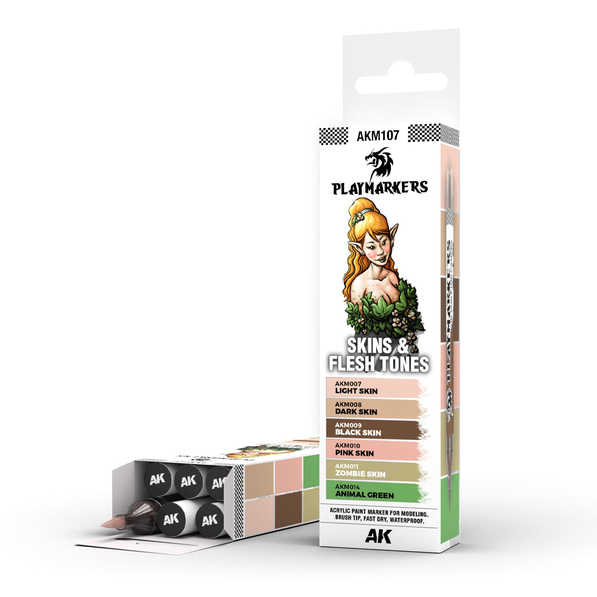 AK Interactive: Playmarkers Set - Skin & Flesh Tones (6 Markers) - Warhaus
