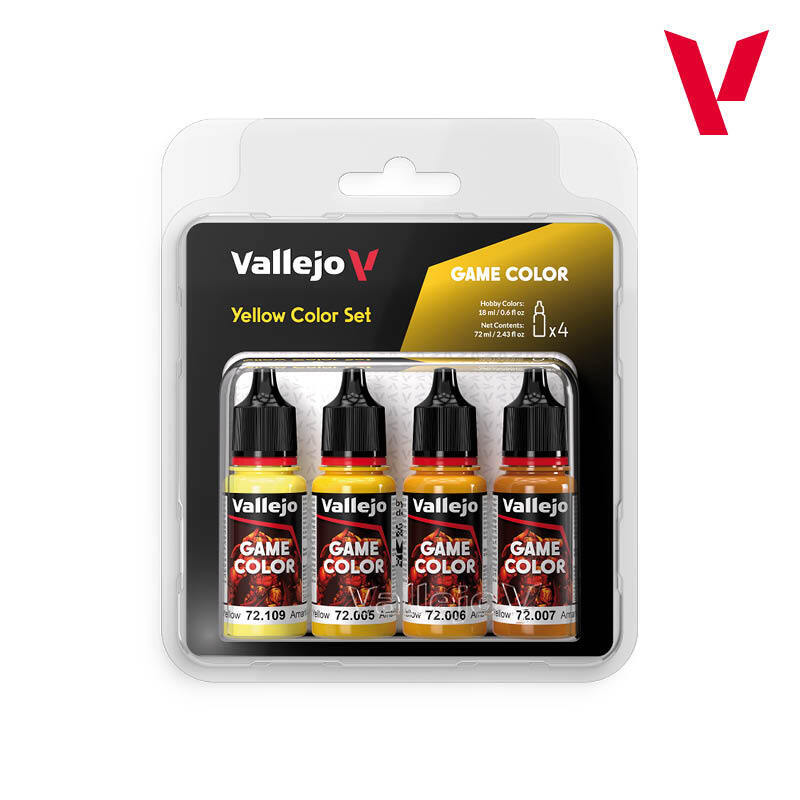 Vallejo Game Colour Yellow Colours Acrylic Paint Set