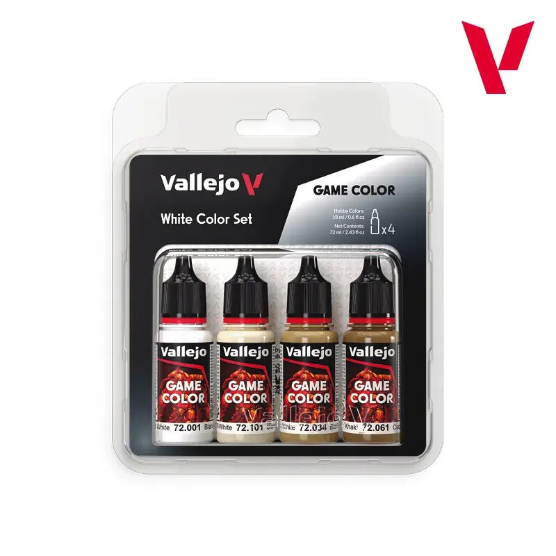 Vallejo Game Colour White Acrylic Paint Set