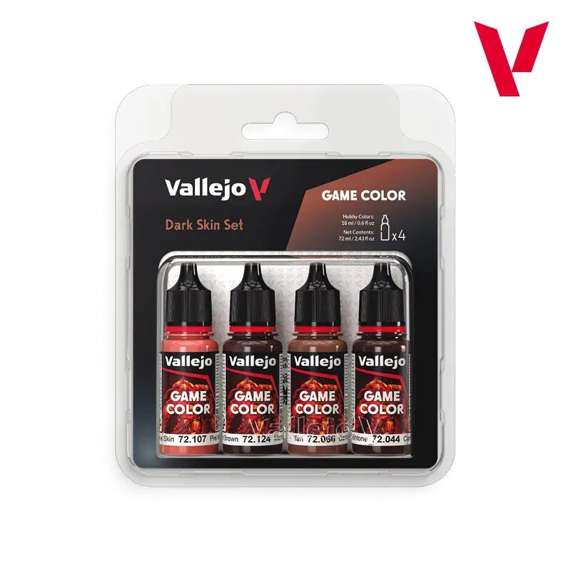 Vallejo Game Colour Dark Skin Acrylic Paint Set