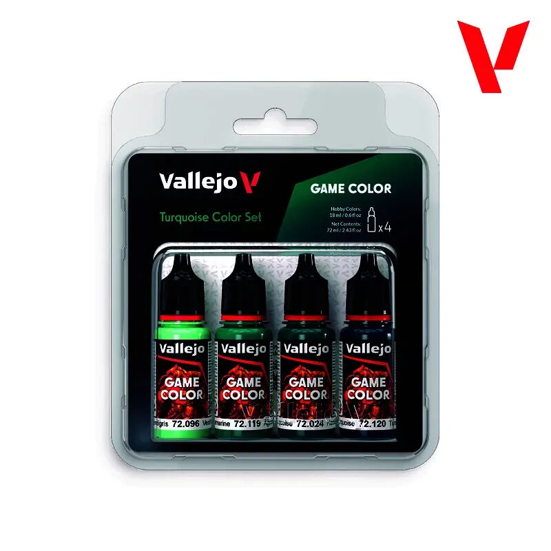 Vallejo Game Colour Turquoise Acrylic Paint Set