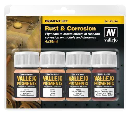 Vallejo Pigments Set Rust & Corrosion 4 x 35ml - Warhaus
