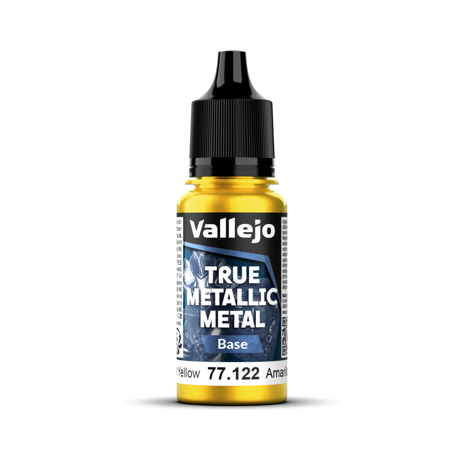Vallejo True Metallic Metal: Base - Radiant Yellow 18 ml