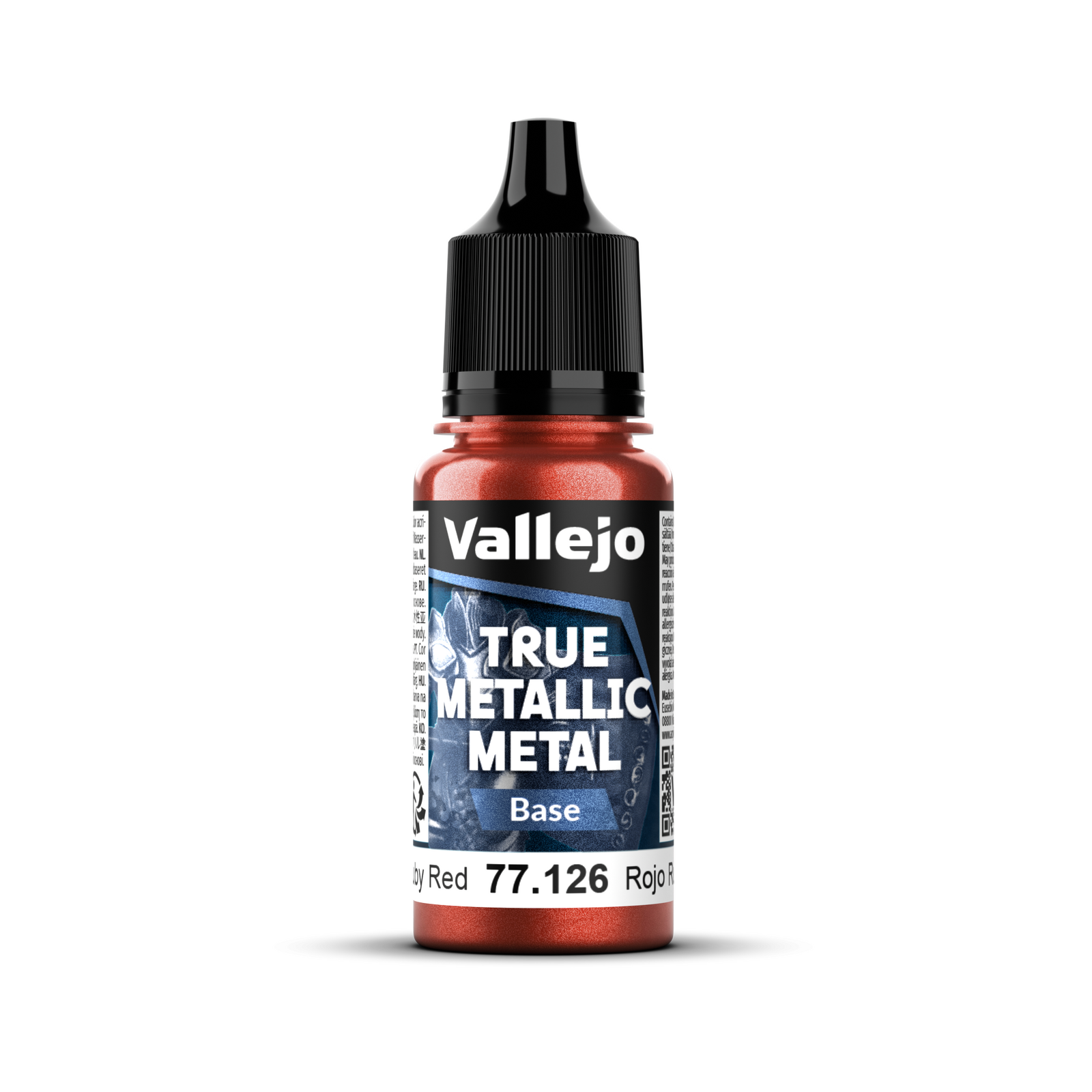 Vallejo True Metallic Metal: Base - Ruby Red 18 ml