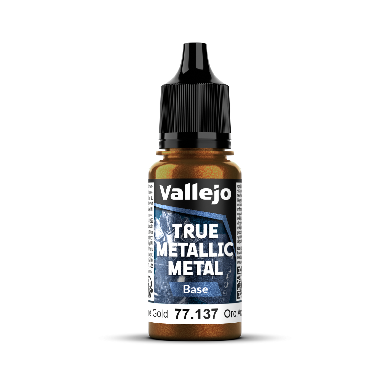 Vallejo True Metallic Metal: Base - Arcane Gold 18 ml