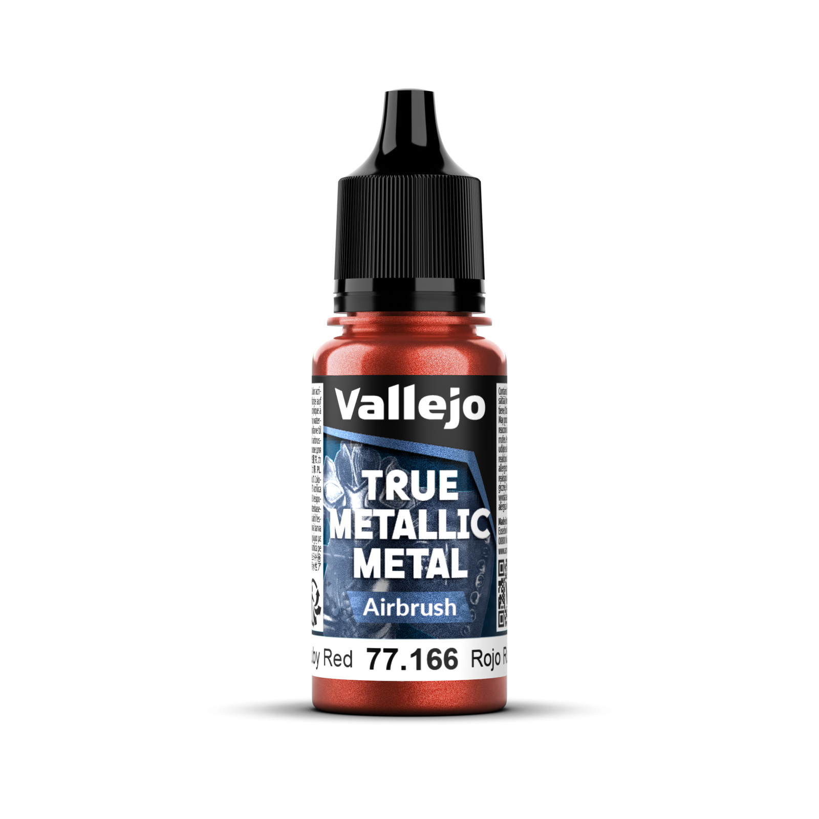 Vallejo True Metallic Metal: Airbrush - Ruby Red 18 ml