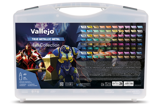 Vallejo: True Metallic Metal Case - 80 Colour Paint Set