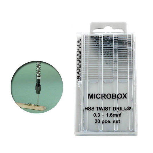Vallejo Tools Microbox drill set (20) 0.3-1.6mm